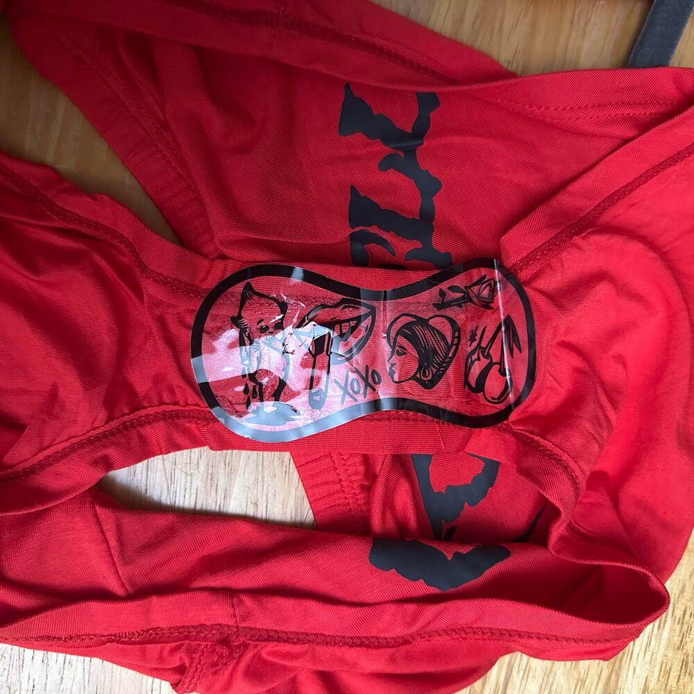 Dolls Kill Trickz N' Treatz Satan Cheerleader Costume Set Red Devils Pentagram M - Picture 5 of 7